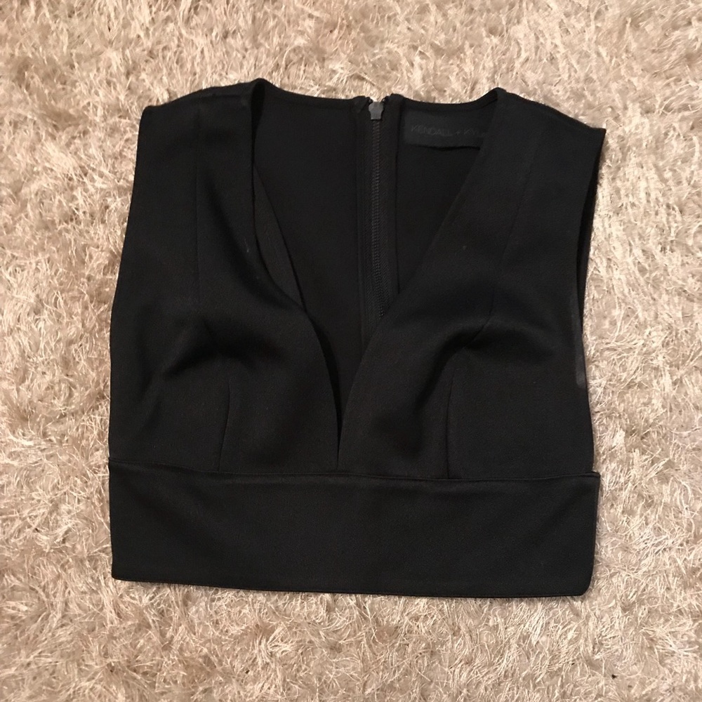 Kendall & Kylie Black Crop Top
